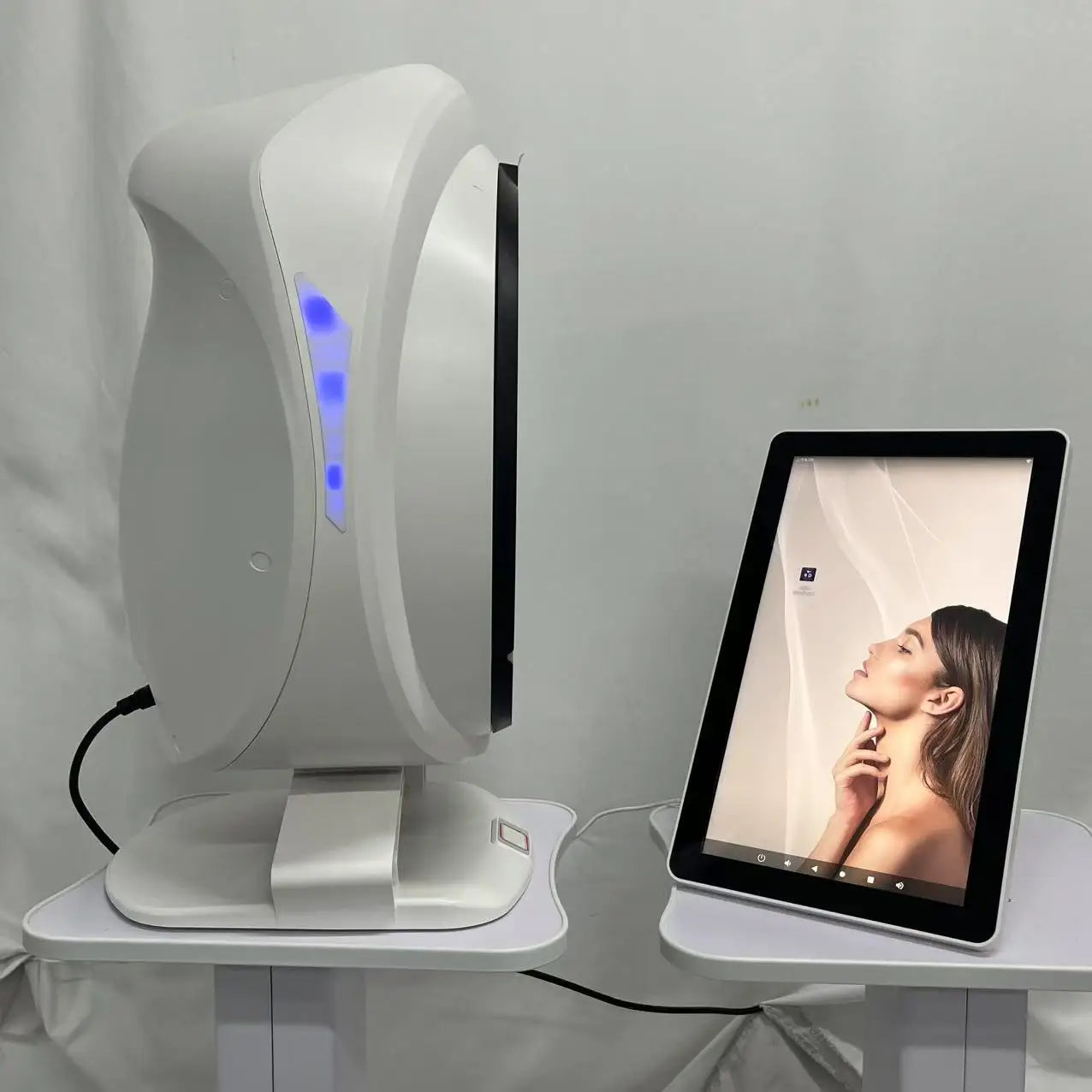3D Skin Scanner Care Facial Analyzer Monitor Machine Magic Mirror Portable Testing English Detector Face Camera Test Analysis