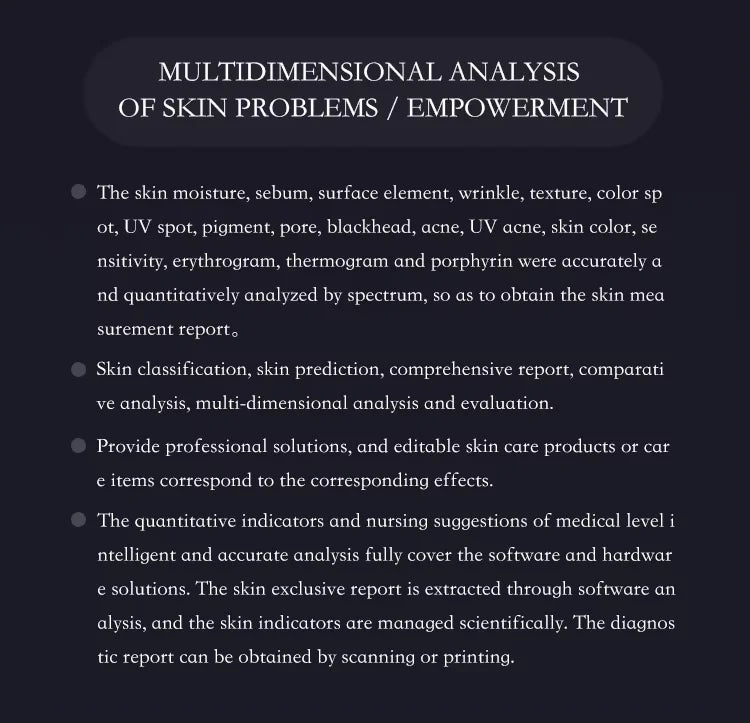 AISIA Q1 3D AI Facial Skin Analyzer Detection Skin Problem Diagnosis 8 Spectrum Professional Analysis Beauty Salon Equipment