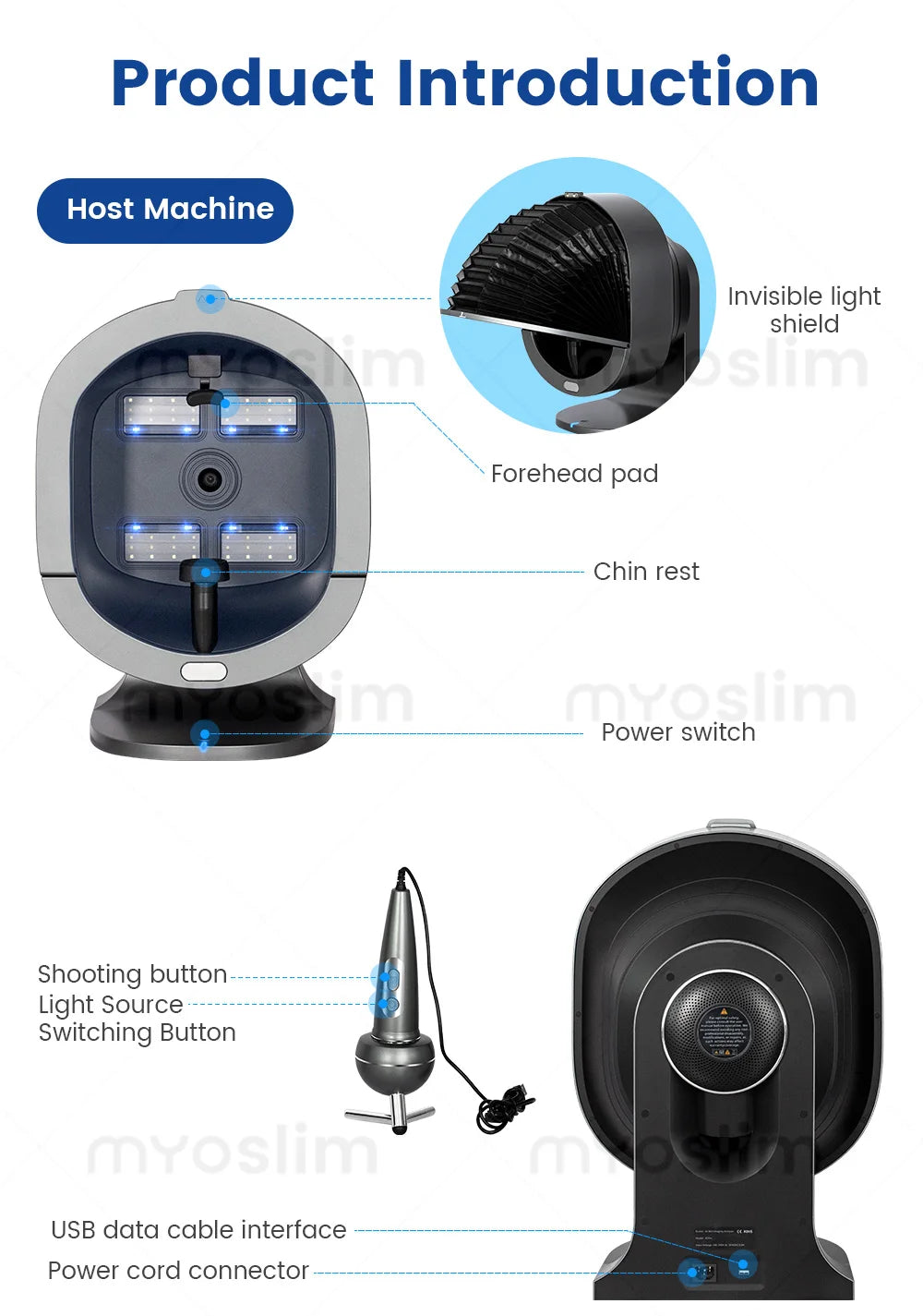 3D AI Facial Camera Scanner UV Skin and Hair Analysis Measuring Machine Digital Facial Scanner Skin Analyzer 2025 Professional