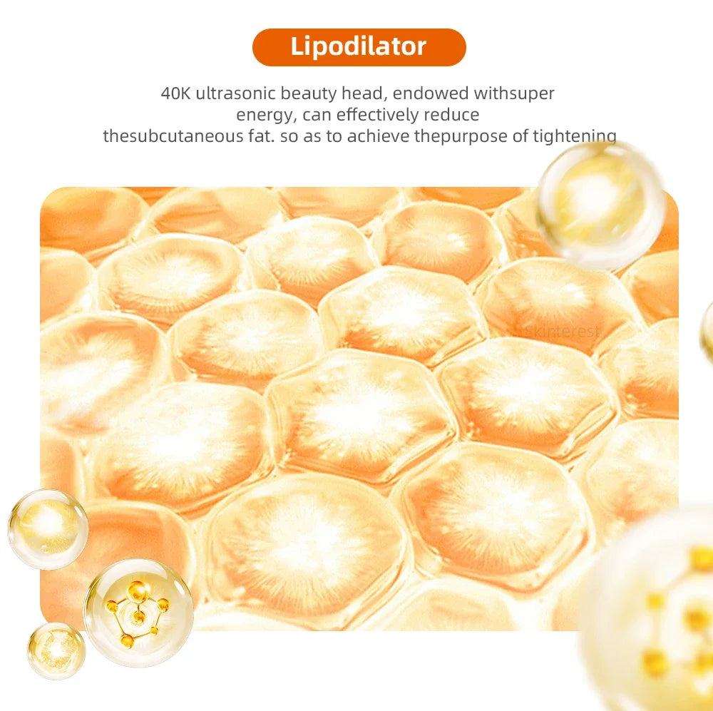 9 in 1 40K Cavitation Ultrasonic Body Slimming Machine Body Shape Loss Weight Vacuum Rejuvenation Skin Lift Tighten Tool