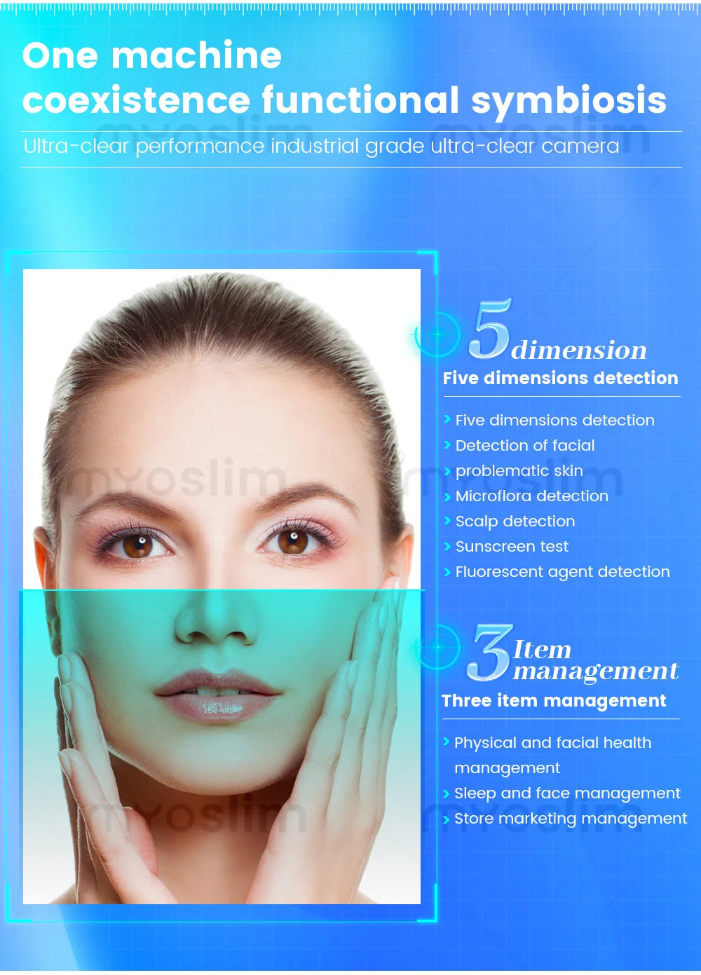 3D AI Facial Camera Scanner UV Skin and Hair Analysis Measuring Machine Digital Facial Scanner Skin Analyzer 2025 Professional