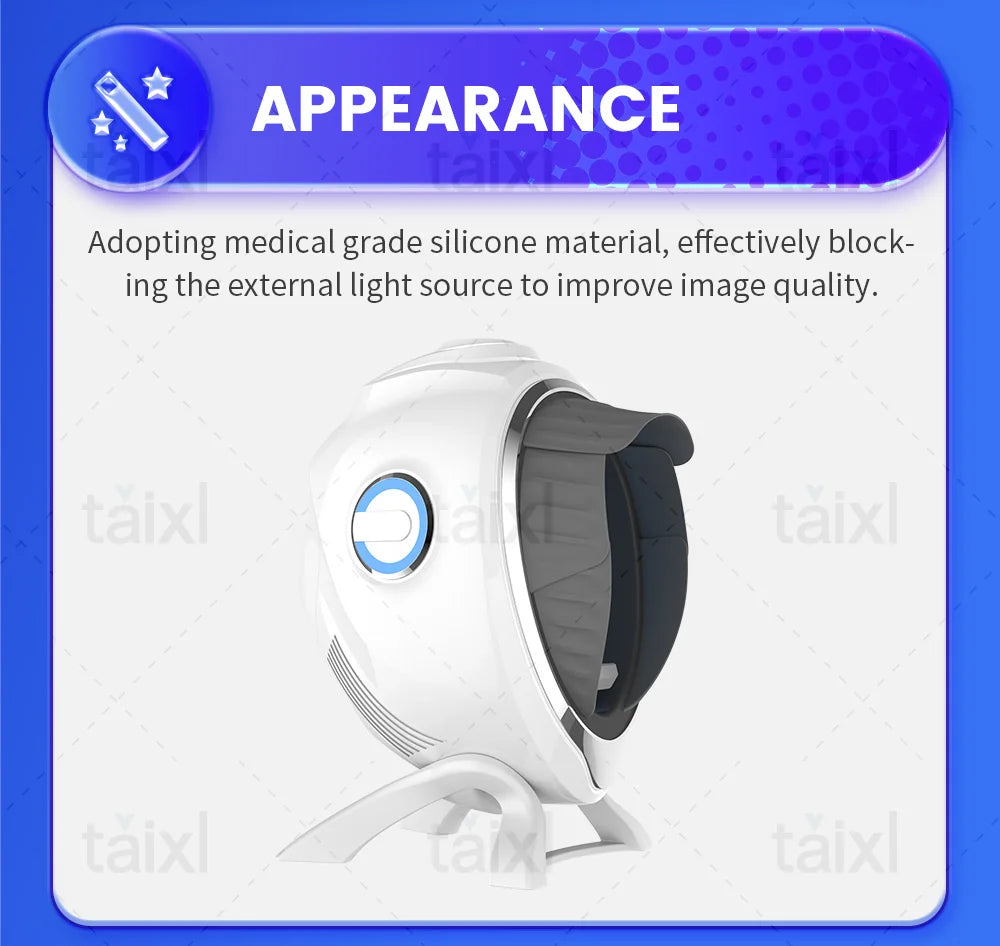3D Skin Scanner Care Facial Analyzer Monitor Machine Magic Mirror Portable Testing English Detector Face Camera Test Analysis
