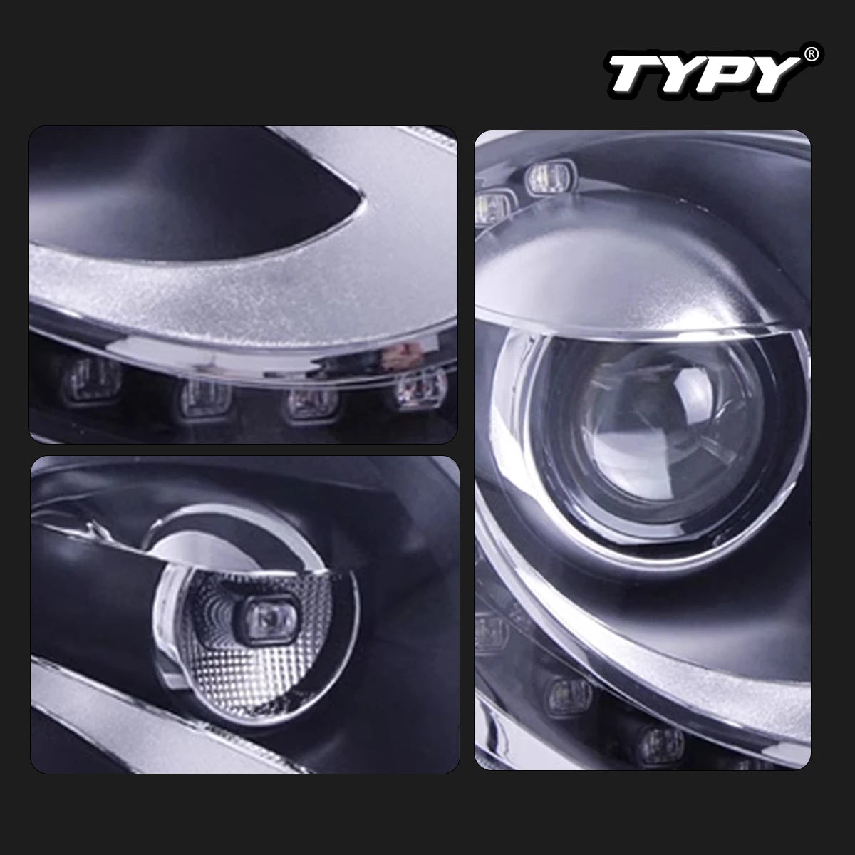 TYPY Car Headlights For VW Beetle 2013-2018 LED Car Lamps Daytime Running Lights Dynamic Plug And Play Car Accessories