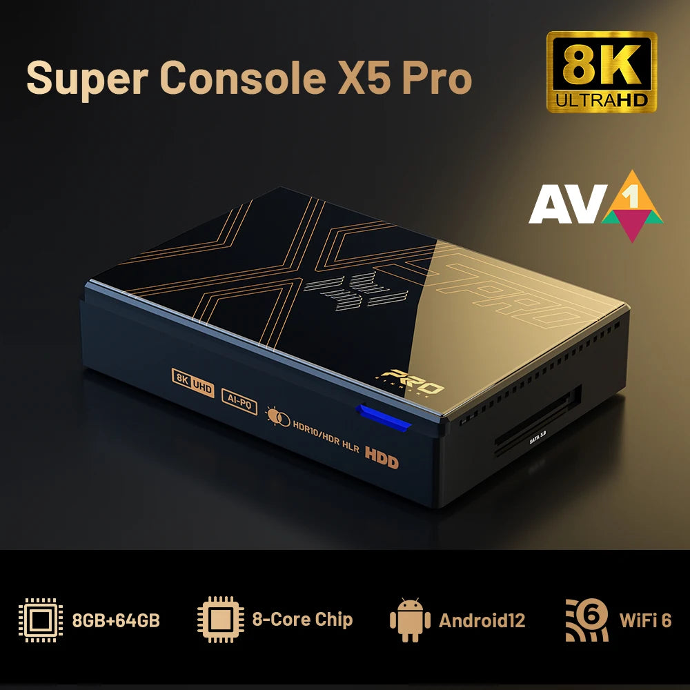 Kinhank Super Console X5 PRO Retro Video Game Consoles with 4T Hard Drive 16000 Games for PS2/WII/SS/DC/N64 Android 12 TV Box
