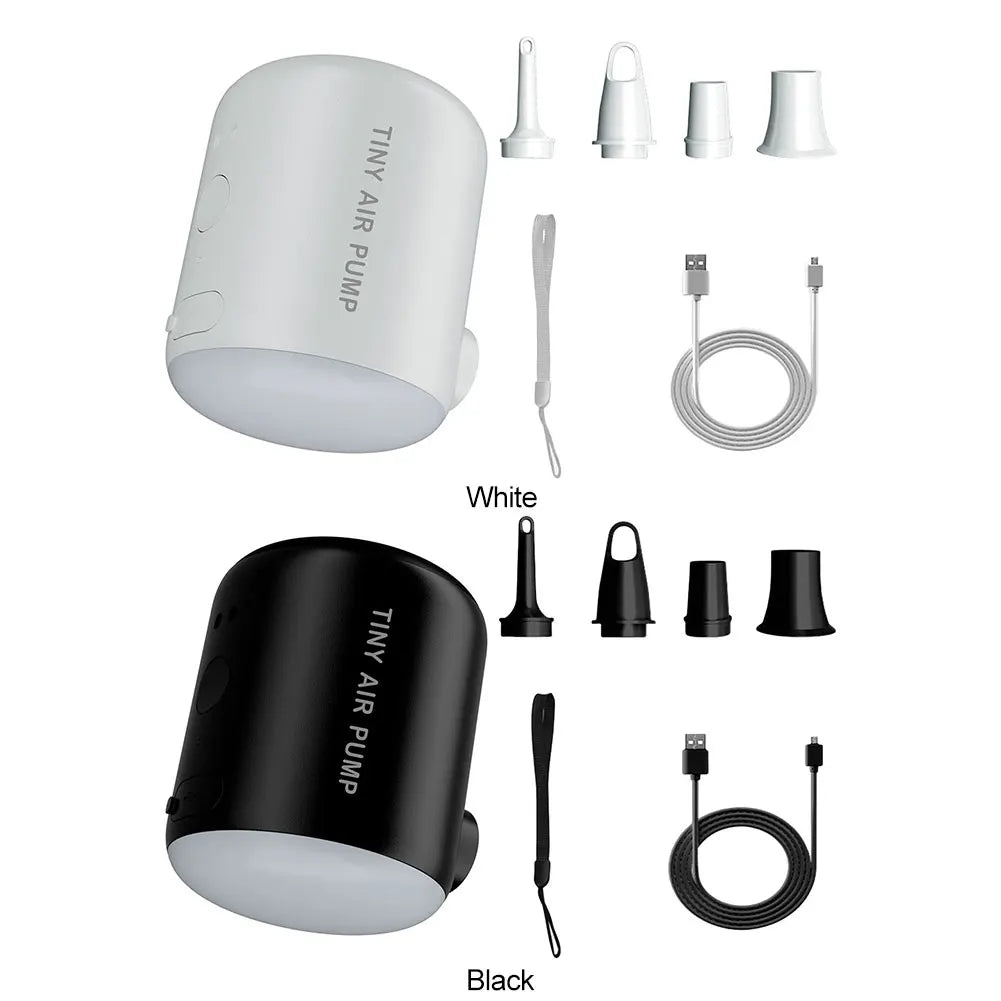 160LM Camping Light 4000Pa Wireless Air Compressor USB Rechargeable 2200mAh Electric Air Pump for Air Mattresses Beds