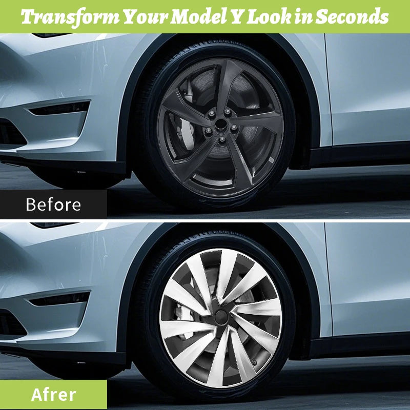 4PCS 19inch Wheel Cap for Model Y Juniper 2025 Turbine Car Performance Accessories Hub Cap Automobile Wheel Cap Design for Tesla