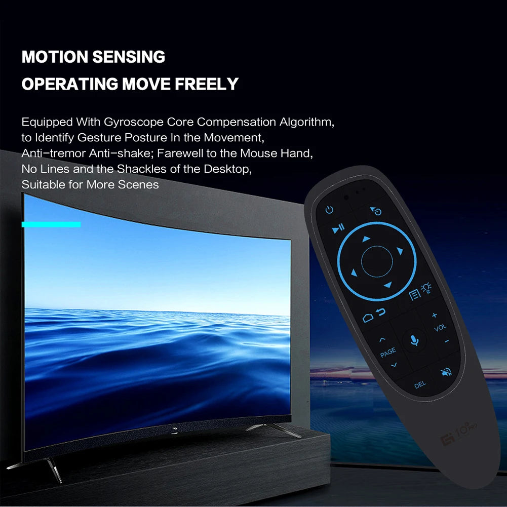 2.4G Wireless Air Mouse Bluetooth-compatible 5.0 Voice Remote Control6-axis Gyroscope for Android Smart TV Box