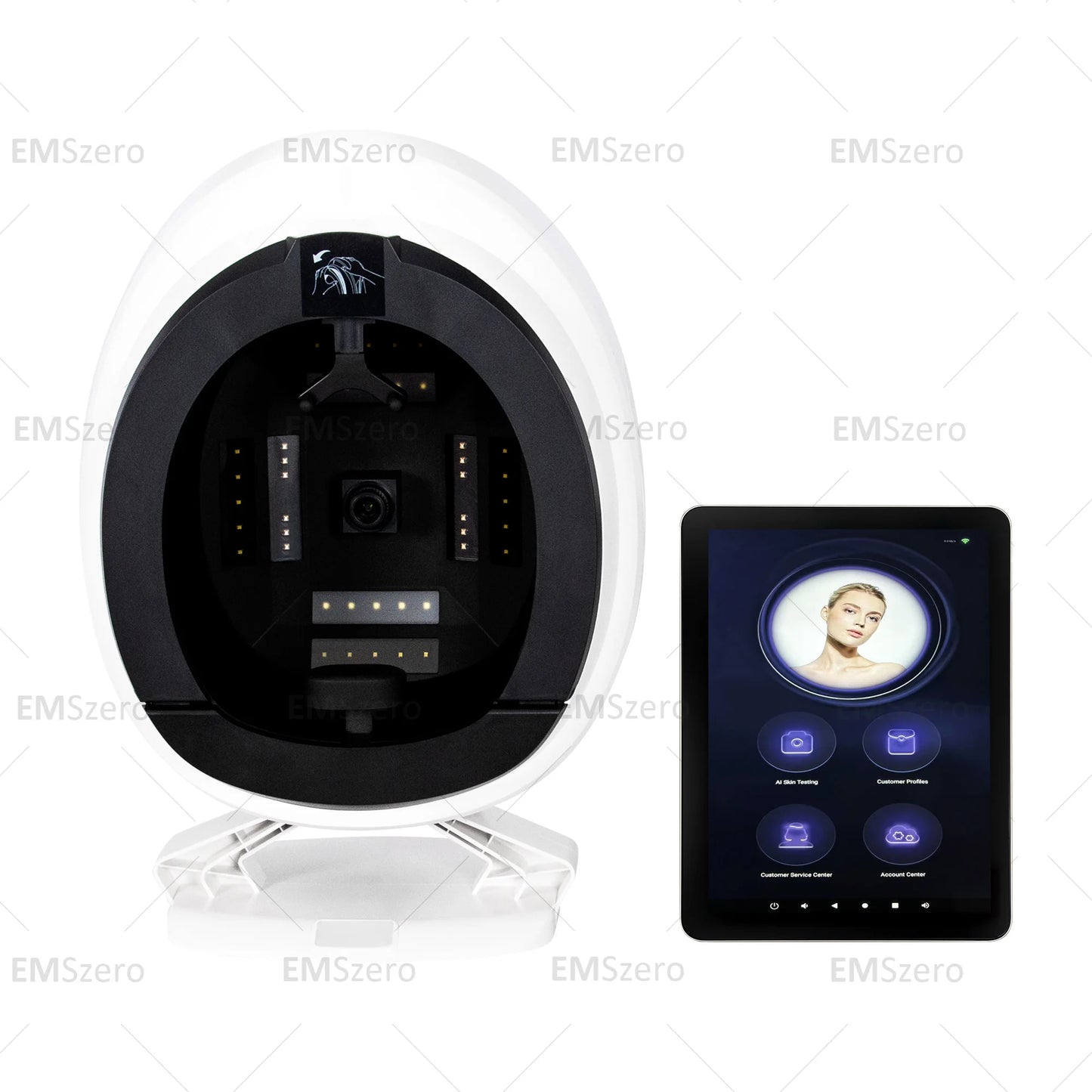 3D Skin Scanner Care Facial Analyzer Monitor Machine Magic Mirror Portable Testing English Detector Face Camera Test Analysis