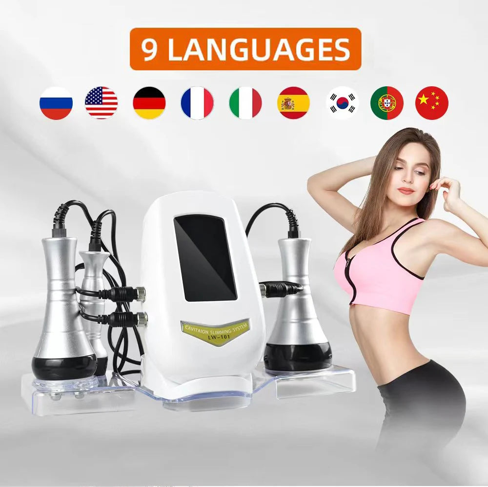 3-in-1 40K Cavitation Ultrasonic Weight Loss Lifting And Firming Massage Beauty Machine(Fast Shipping From US/EU Warehouse)