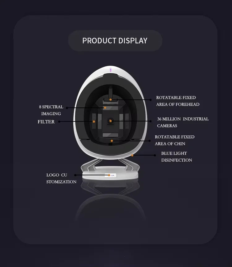 AISIA Q1 3D AI Facial Skin Analyzer Detection Skin Problem Diagnosis 8 Spectrum Professional Analysis Beauty Salon Equipment