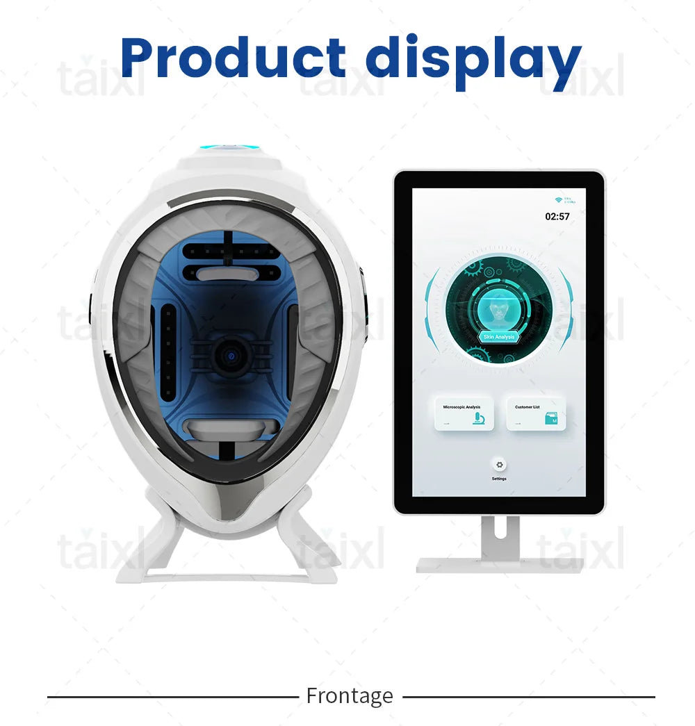3D Skin Scanner Care Facial Analyzer Monitor Machine Magic Mirror Portable Testing English Detector Face Camera Test Analysis