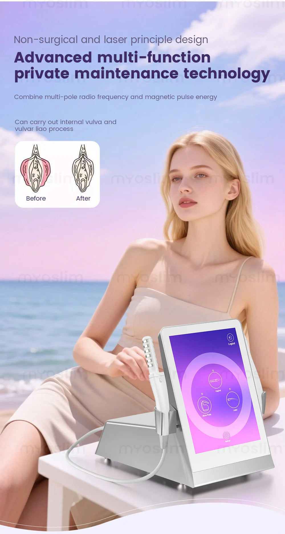 Skin Tightening Machine Radio Frequency Women's Care Skin Rejuvenation Feature Anti-Aging Firming Lifting Non-Invasive