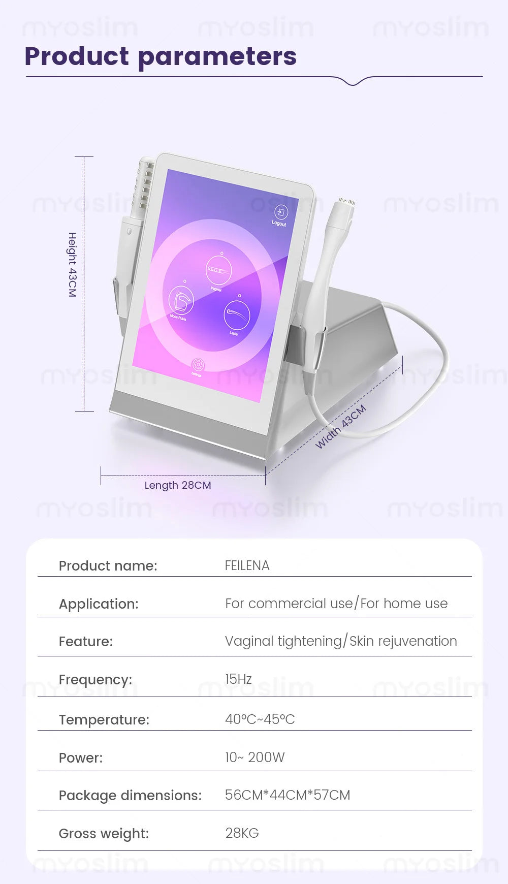 Skin Tightening Machine Radio Frequency Women's Care Skin Rejuvenation Feature Anti-Aging Firming Lifting Non-Invasive