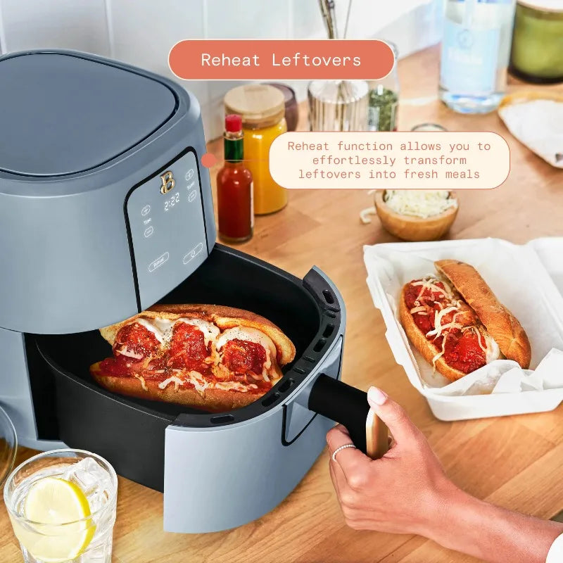 Cornflower Blue Beautiful 3 Qt Air Fryer with TurboCrisp Technology