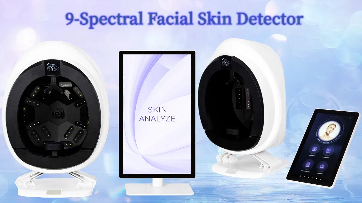 New Intelligent 8 Spectra Skin Detector Skin Management Analysis Of Moisture And Oil Facial Testing And Cosmetology Related