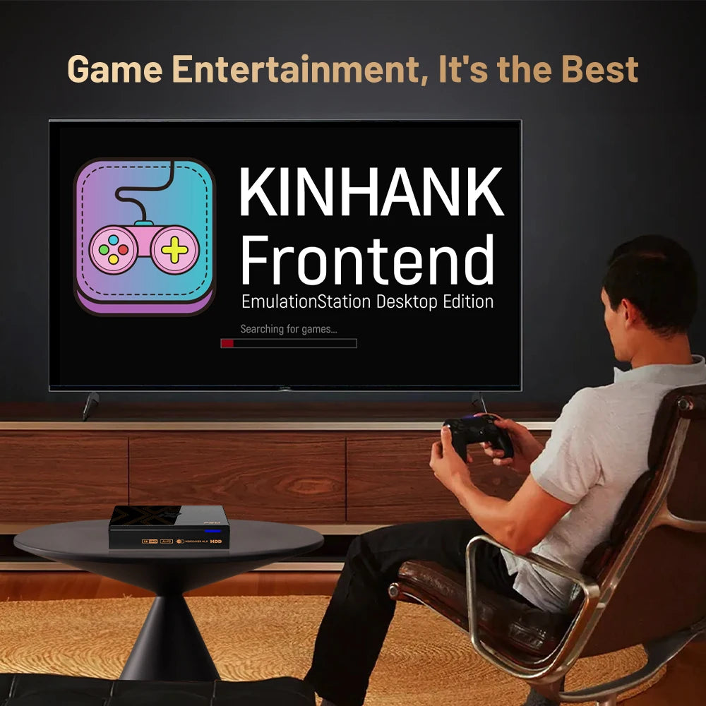 Kinhank Super Console X5 PRO Retro Video Game Consoles with 4T Hard Drive 16000 Games for PS2/WII/SS/DC/N64 Android 12 TV Box