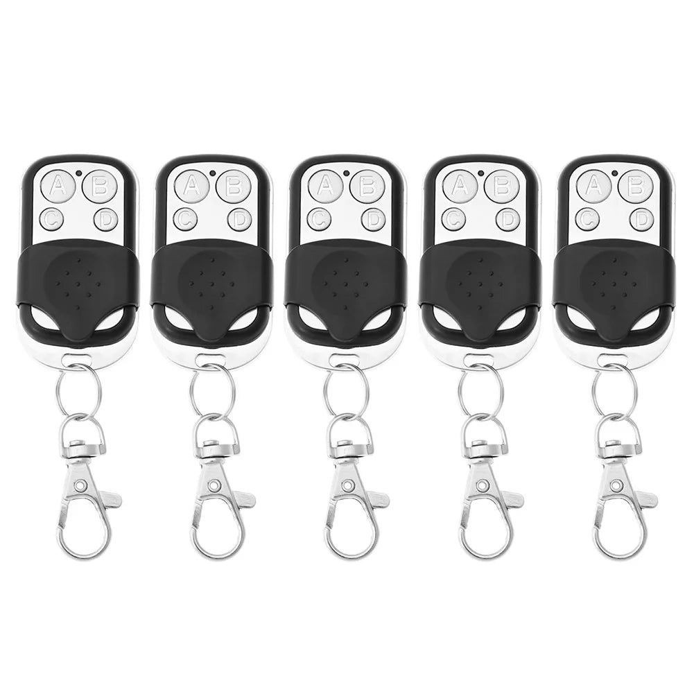 5pcs Remote Control Controller 4 Buttons 433MHz Clone Learning Code Universal Replacement Wireless Portable for Gate Garage