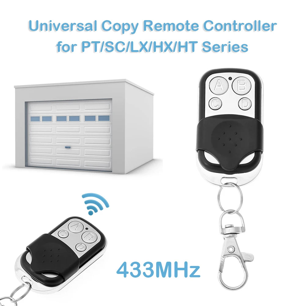 5 Pack 433MHz Remote Control Duplicator 4 Buttons Remote for Garage Door Opener