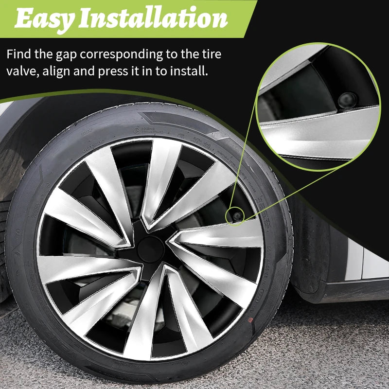 4PCS 19inch Wheel Cap for Model Y Juniper 2025 Turbine Car Performance Accessories Hub Cap Automobile Wheel Cap Design for Tesla