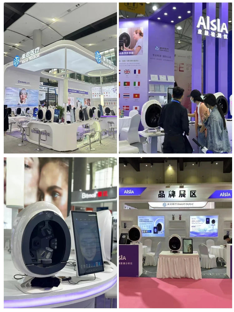 3D Skin Scanner Care Facial Analyzer Monitor Machine Magic Mirror Portable Testing English Detector Face Camera Test Analysis