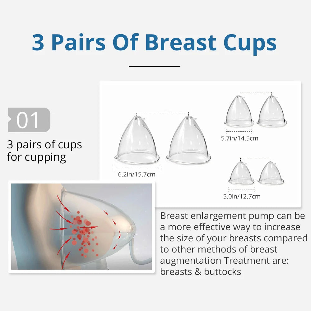 Vacuum Therapy Butt Lift Breast Enlargement Machine Lymph Detox Cupping Massage Slimming Skin Care Body Shaping Equipment