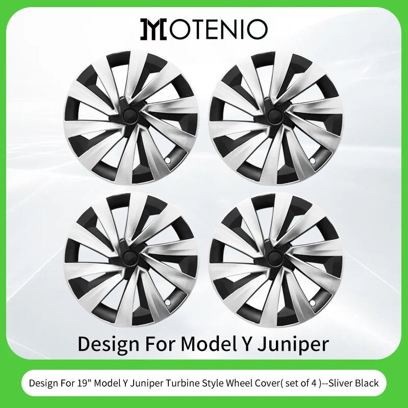 4PCS 19inch Wheel Cap for Model Y Juniper 2025 Turbine Car Performance Accessories Hub Cap Automobile Wheel Cap Design for Tesla