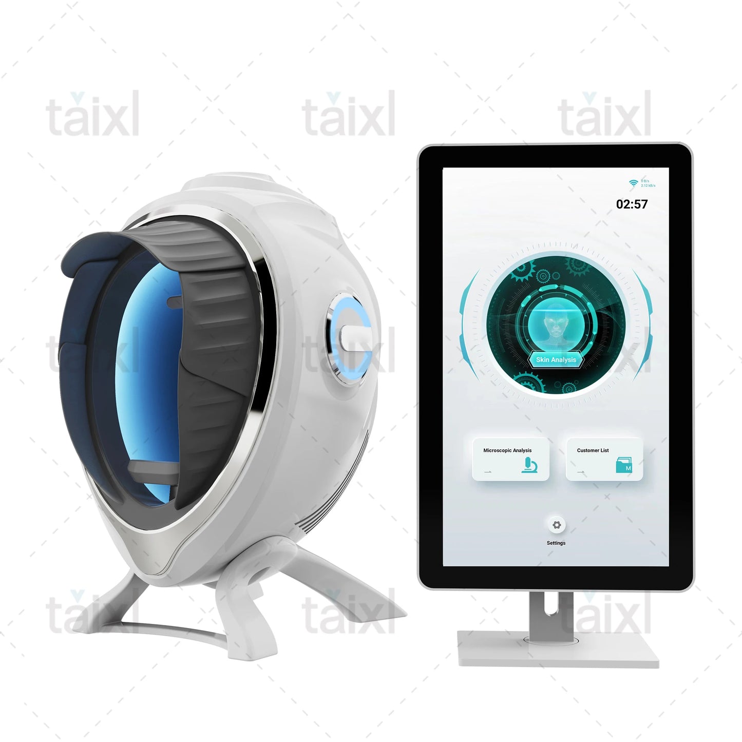 3D Skin Scanner Care Facial Analyzer Monitor Machine Magic Mirror Portable Testing English Detector Face Camera Test Analysis
