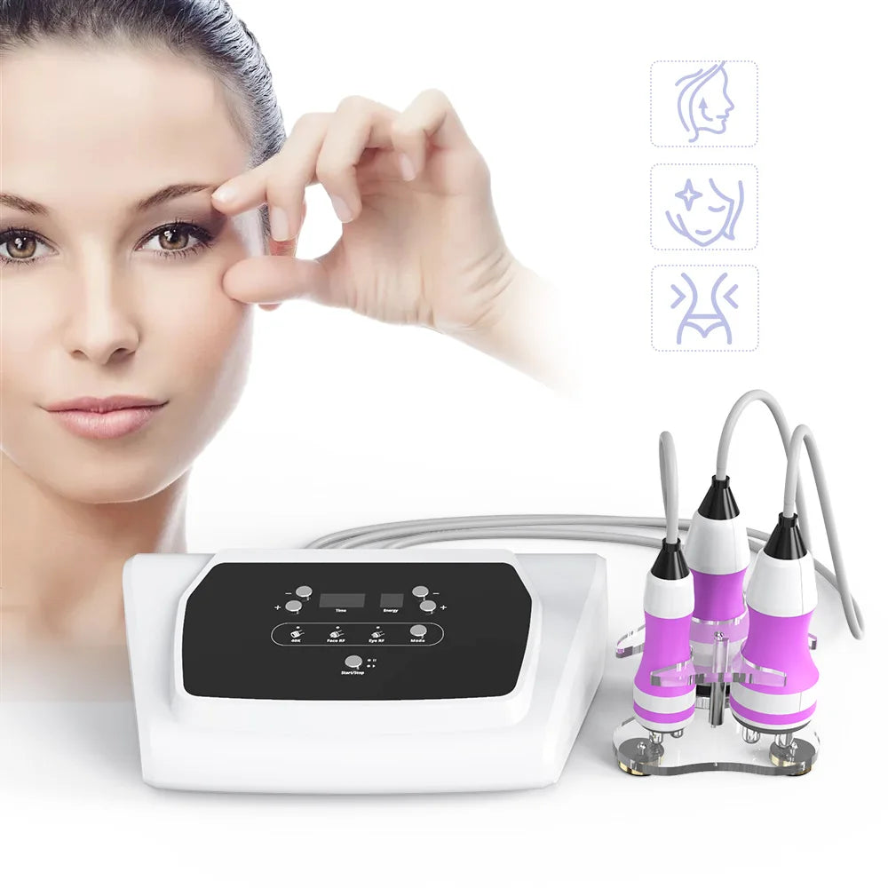 US STOCK 3 In 1 Ultrasound 40K Cavitation Radio Frequency Machine 3D RF Body Slimming Machine Cellulite Remover