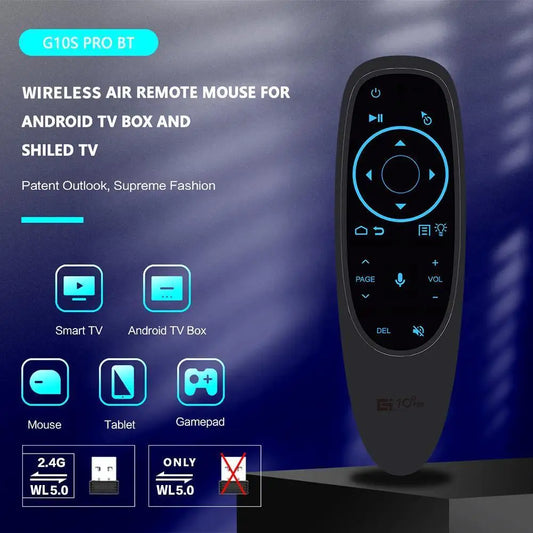 2.4G Wireless Air Mouse Bluetooth-compatible 5.0 Voice Remote Control6-axis Gyroscope for Android Smart TV Box