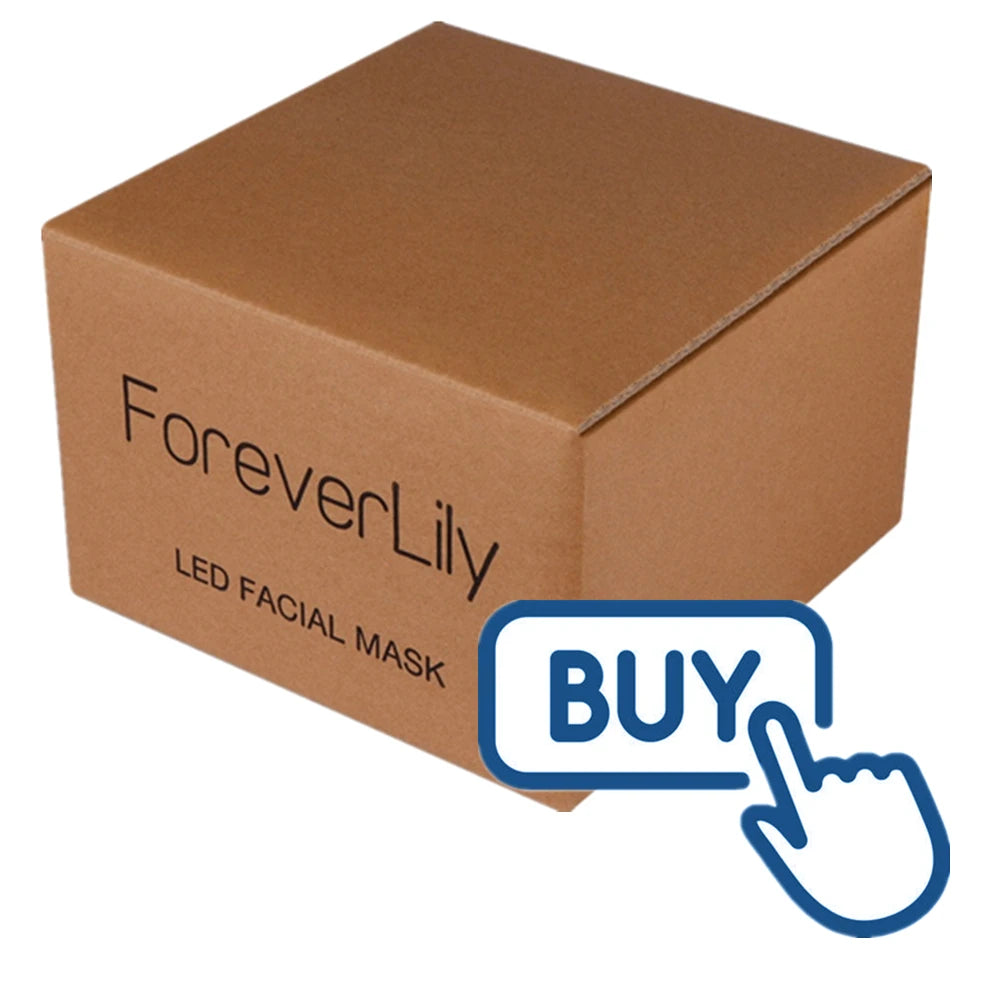 Foreverlily 7 Colors Light LED Facial Skin Care Mask With Neck Skin Rejuvenation Treatment Beauty Anti Acne Therapy Whitening