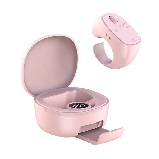Fingertip Remote Control Bluetooth-Compatible 5.3 Scrolling Ring Digital Display Wireless Camera Shutter for Outdoor Travel
