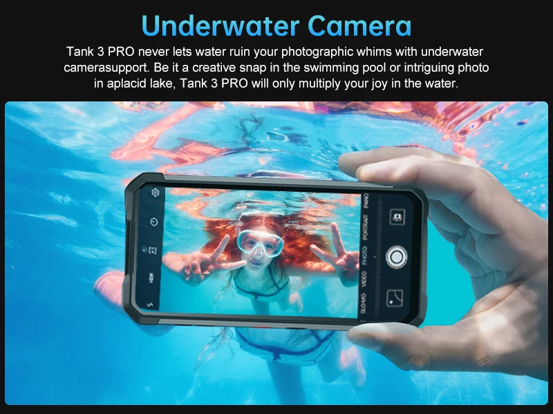 US EU MX Warehouse Unihertz Tank 3 Pro 8849 with 100 Lumens 5G Projector phone,32GB/36GB RAM,512GB ROM,23800mAh 120W,200MP, NFC