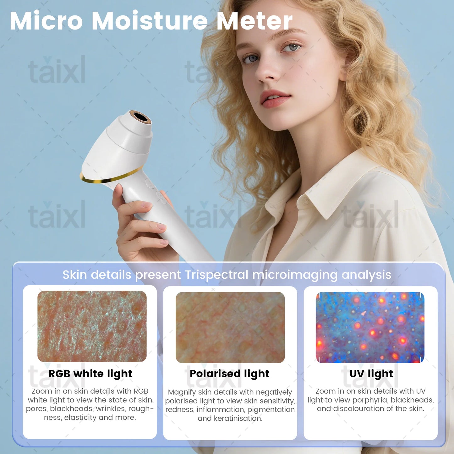 3D Skin Scanner Care Facial Analyzer Monitor Machine Magic Mirror Portable Testing English Detector Face Camera Test Analysis